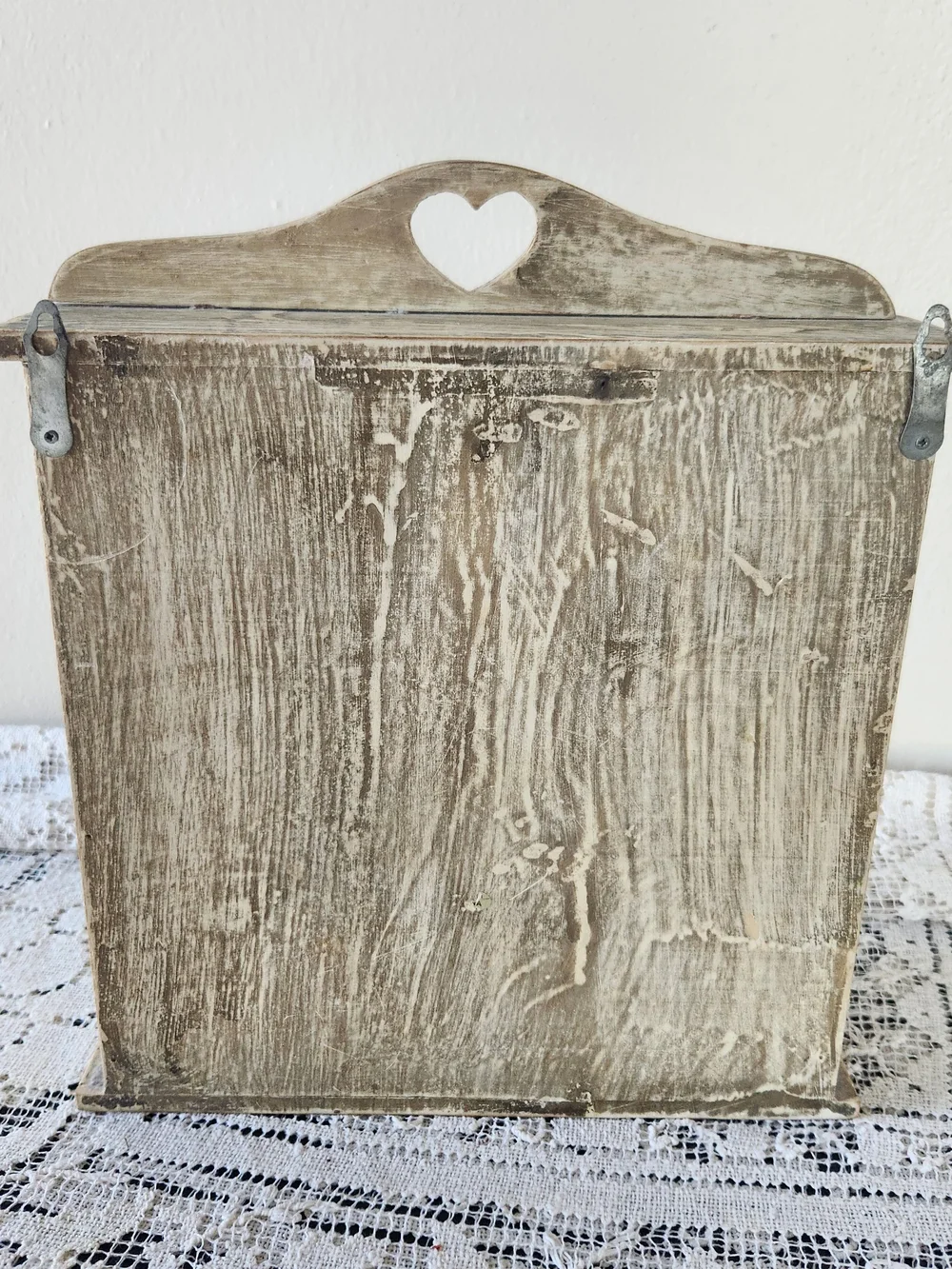 Rustic Cream Wooden Jewelry Organizer Cabinet with Drawers